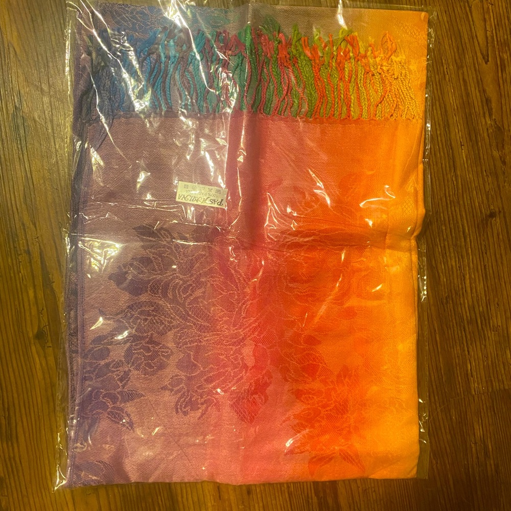 Brand new rainbow pashmina.
